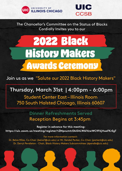UIC Black History Makers flyer